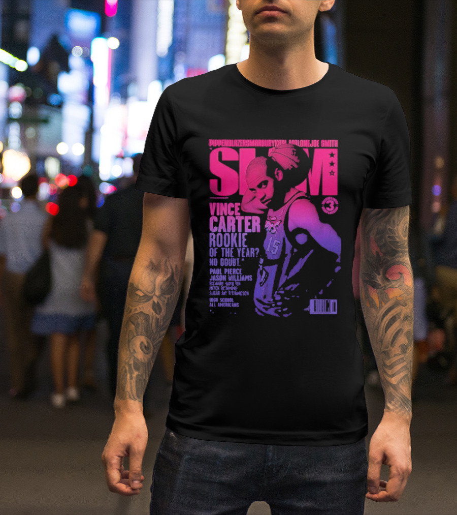 Vince Carter Toronto Rookie Of The Year 1999 SLAM 15 Gradient T-Shirt