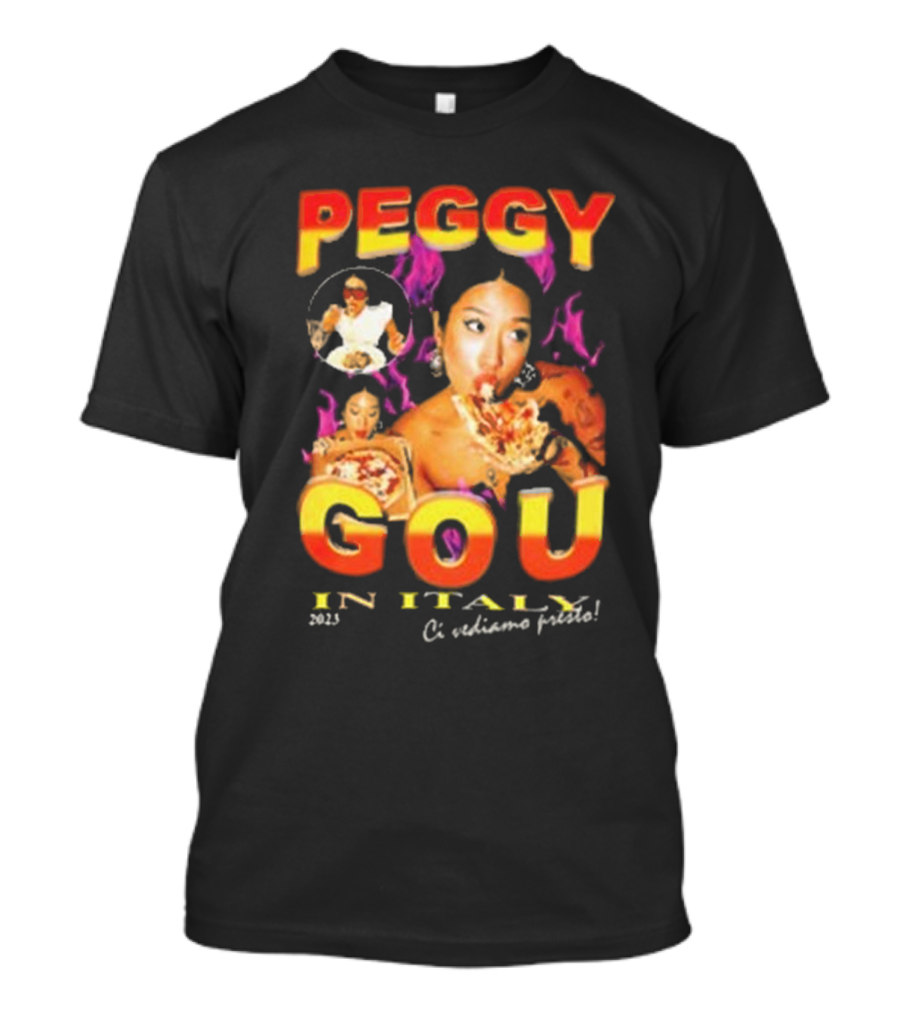 Peggy Gou In Italy Ci Vediamo Presto 2023 Pizza Theme T-Shirt
