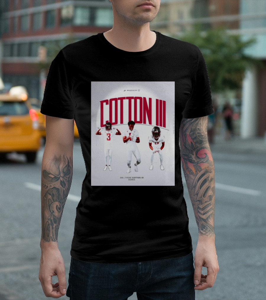 Washington State Cougars Football Tyrone Cotton III Welcome To The Palouse T-Shirt
