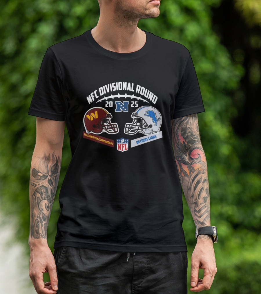 NFC Divisional Round 2024 Washington Commanders Vs Detroit Lions NFL Playoffs T-Shirt