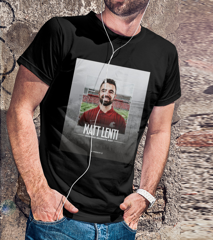 Matt Lenti Defensive Graduate Asst Washington State Cougars Palouse Football T-Shirt