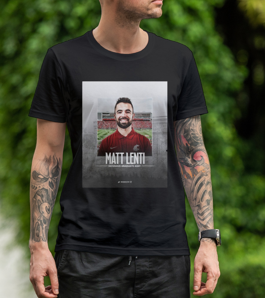 Matt Lenti Defensive Graduate Asst Washington State Cougars Palouse Football T-Shirt