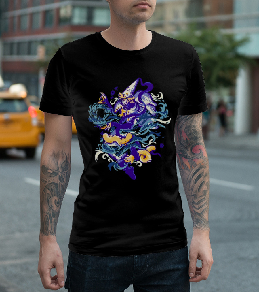 Water Witch Purple Fish Mystic Waves T-Shirt