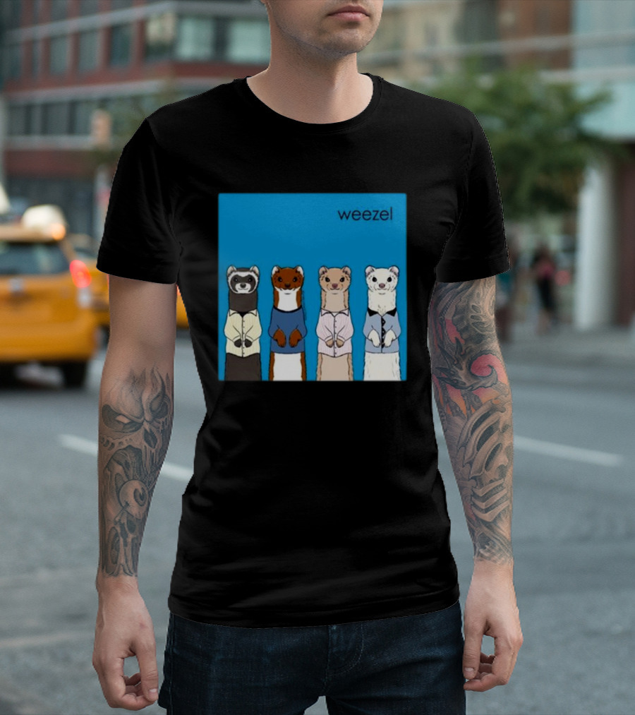 Weezel Weasel In Colorful Outfits Quartet T-Shirt