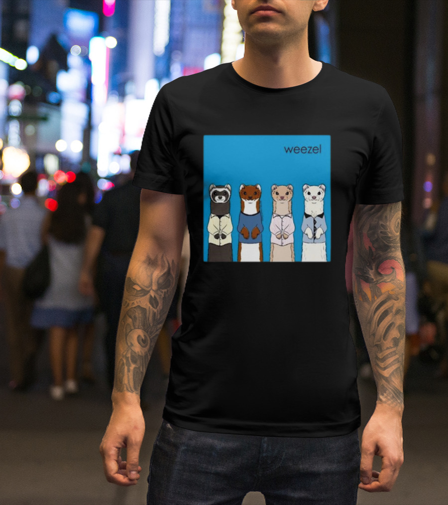 Weezel Weasel In Colorful Outfits Quartet T-Shirt