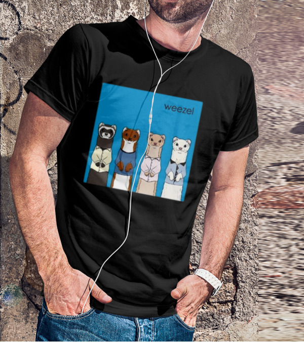Weezel Weasel In Colorful Outfits Quartet T-Shirt