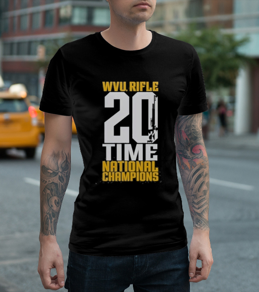 West Virginia WVU Rifle 20 Time National Champions T-Shirt
