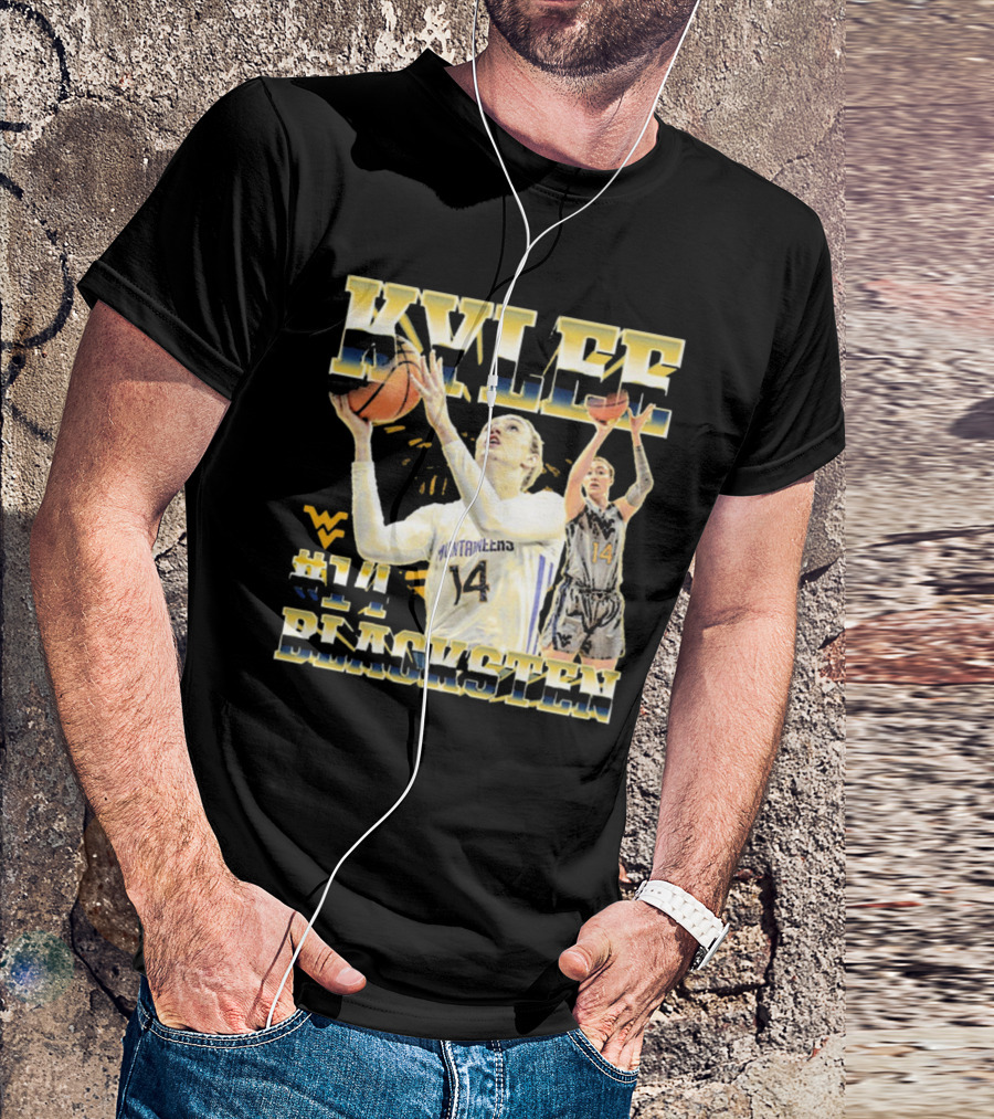 West Virginia Mountaineers Basketball Kylee Blacksten #14 T-Shirt