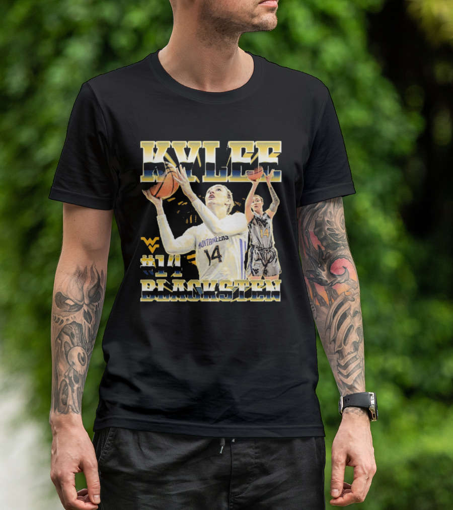 West Virginia Mountaineers Basketball Kylee Blacksten #14 T-Shirt