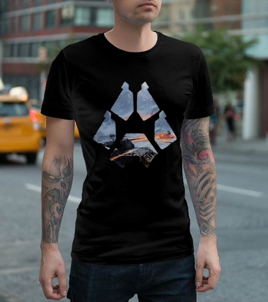 Wot Steel Hunter Winter Landscape Battle Icon T-Shirt
