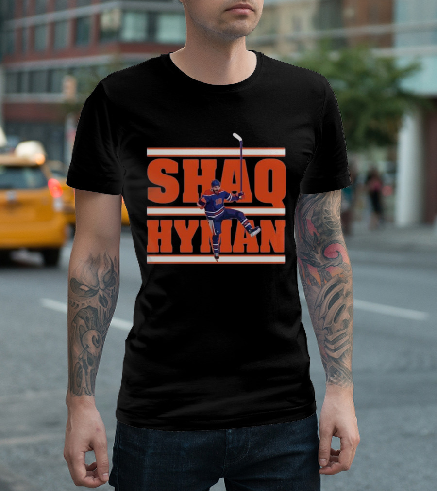 SHAQ HYMAN Hockey Player Celebration T-Shirt