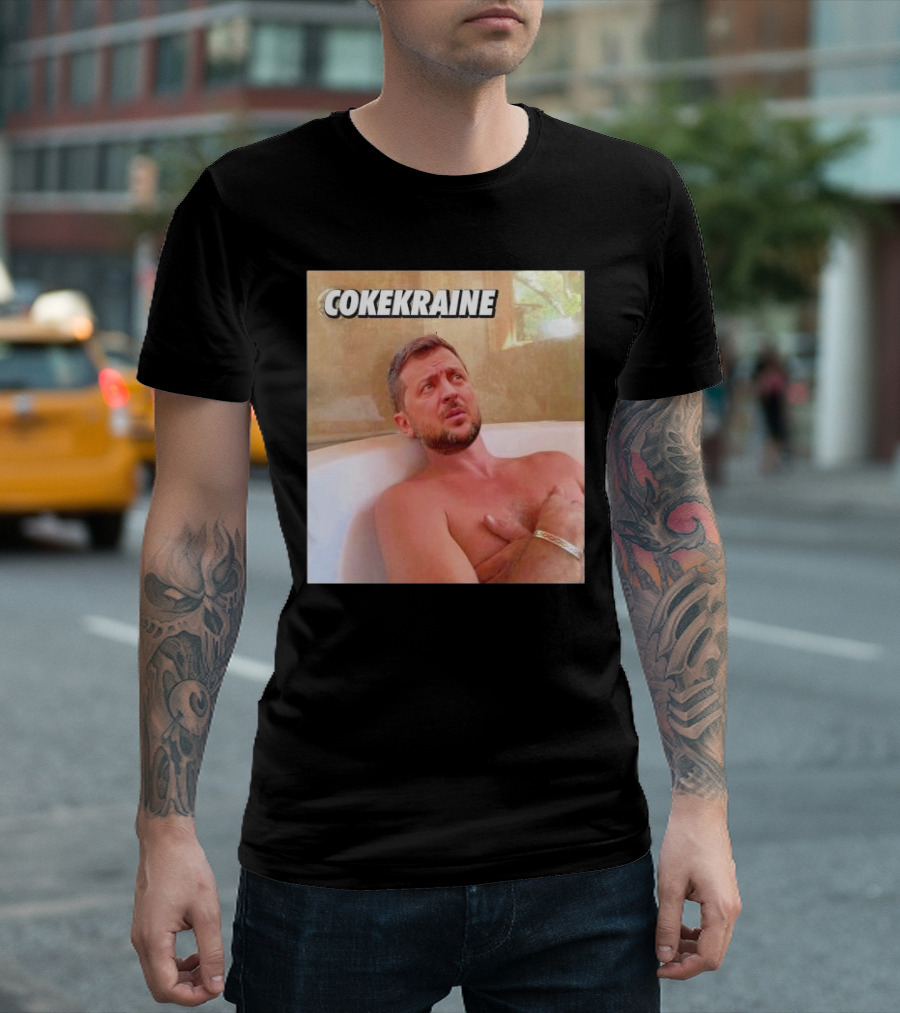 Zelenskyy Cokekraine Bathtub Image T-Shirt
