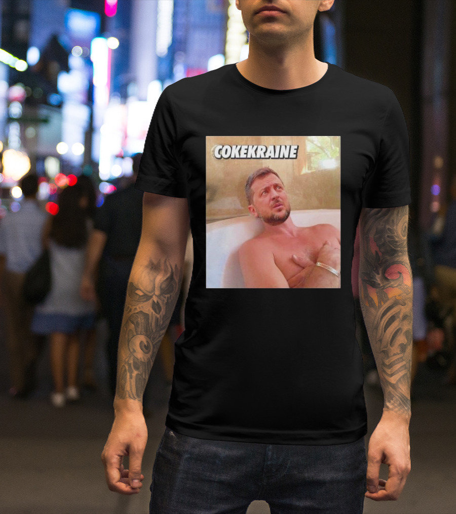 Zelenskyy Cokekraine Bathtub Image T-Shirt