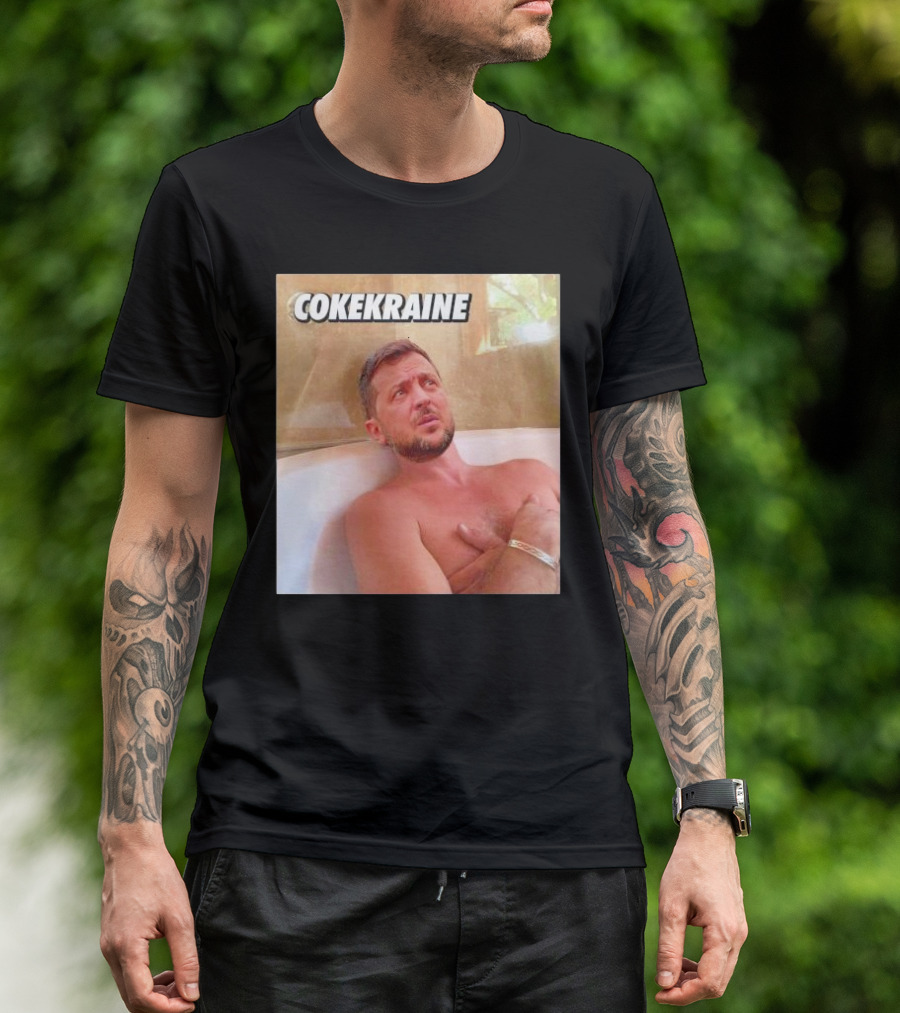 Zelenskyy Cokekraine Bathtub Image T-Shirt