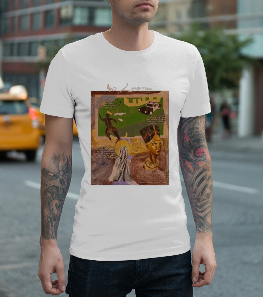 2PAC And 2Morrow Egyptian Queen Police Car King Running Praying Hands T-Shirt