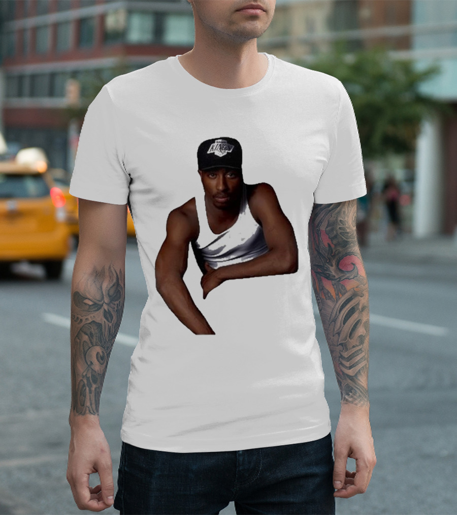 2PAC LA Kings Hat Image T-Shirt