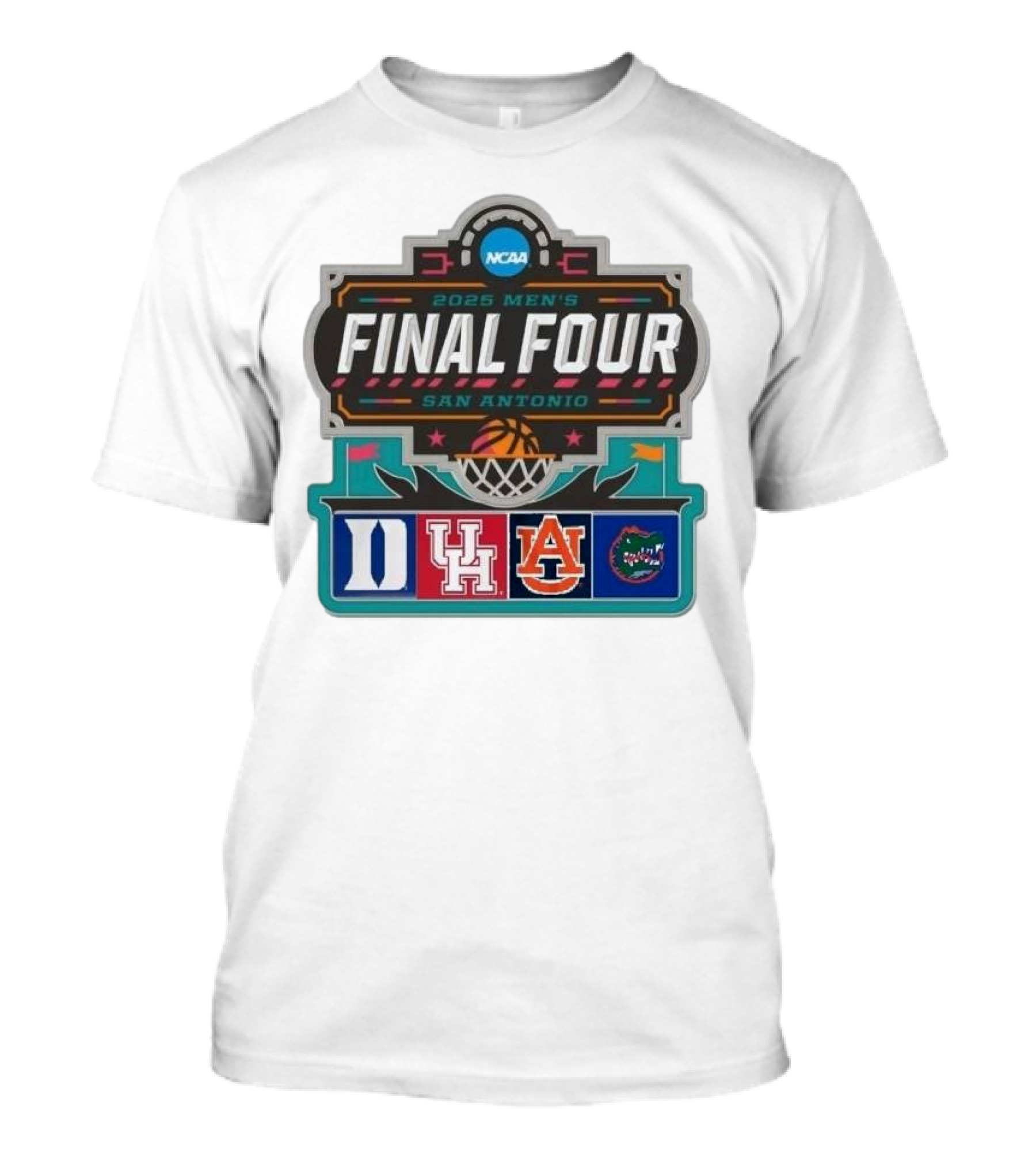 2025 NCAA Men's Final Four San Antonio Duke Houston Auburn Florida Gators T-Shirt