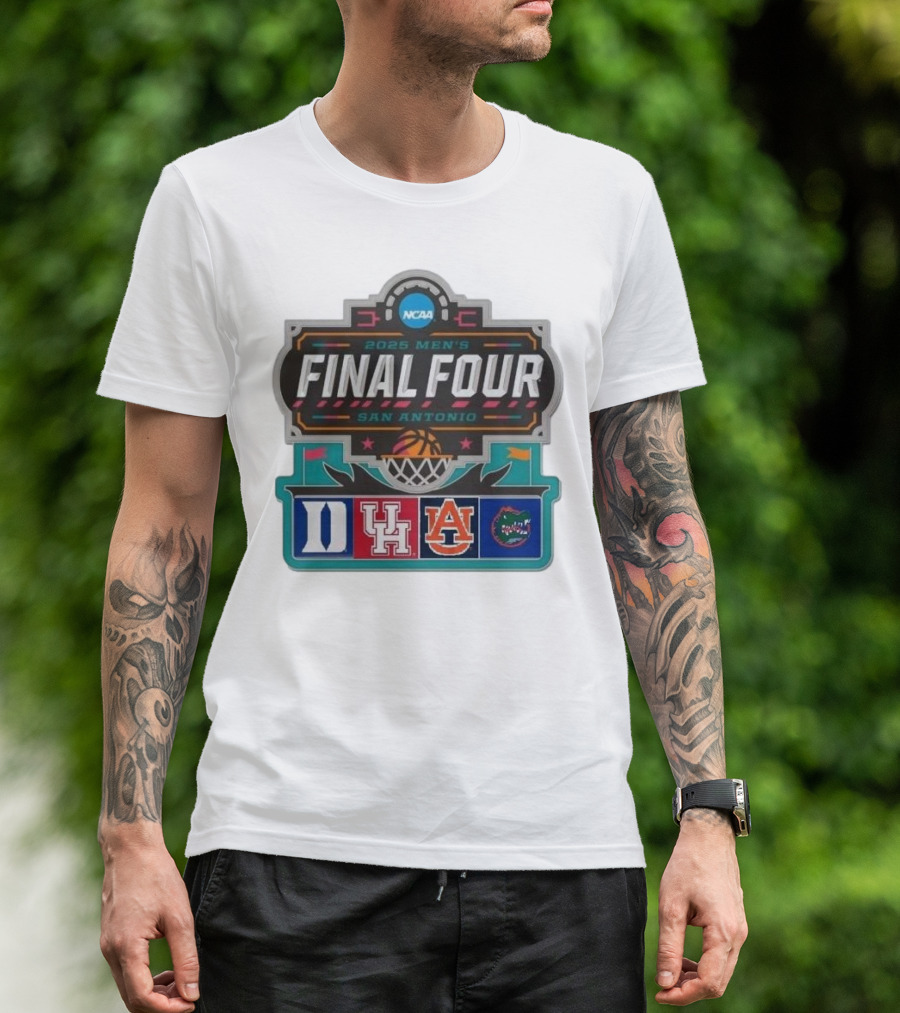 2025 NCAA Men's Final Four San Antonio Duke Houston Auburn Florida Gators T-Shirt