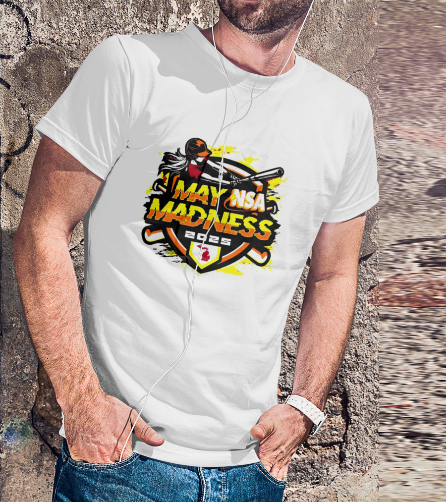 2025 NSA May Madness Fastpitch Tournament Michigan Logo T-Shirt