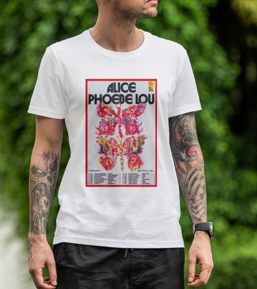 Alice Phoebe Lou EU Tour 2025 Copenhagen To Berlin April May Cordelia T-Shirt