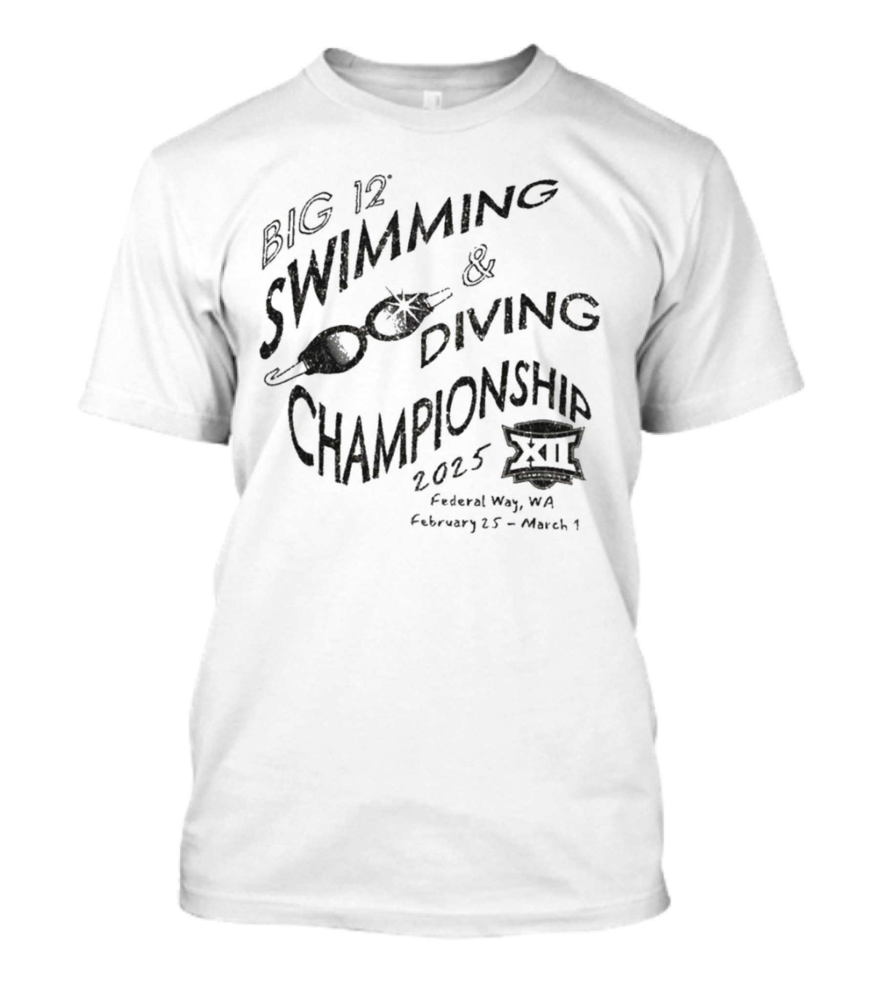 Big 12 Swimming & Diving Championship 2025 February 27 - March 1 Lewisville TX T-Shirt