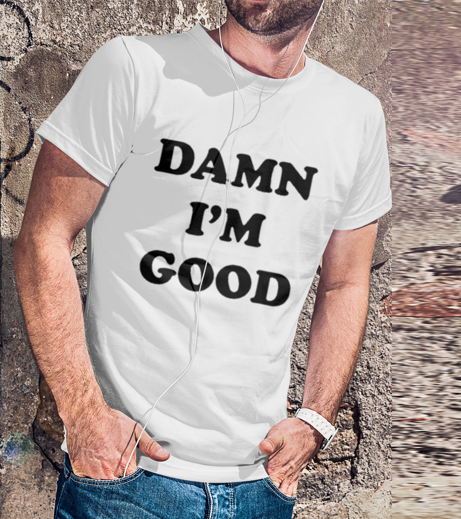 "Damn I'm Good But He Was Better 2 Warrior Skull With Helmet Football Fan" T-Shirt