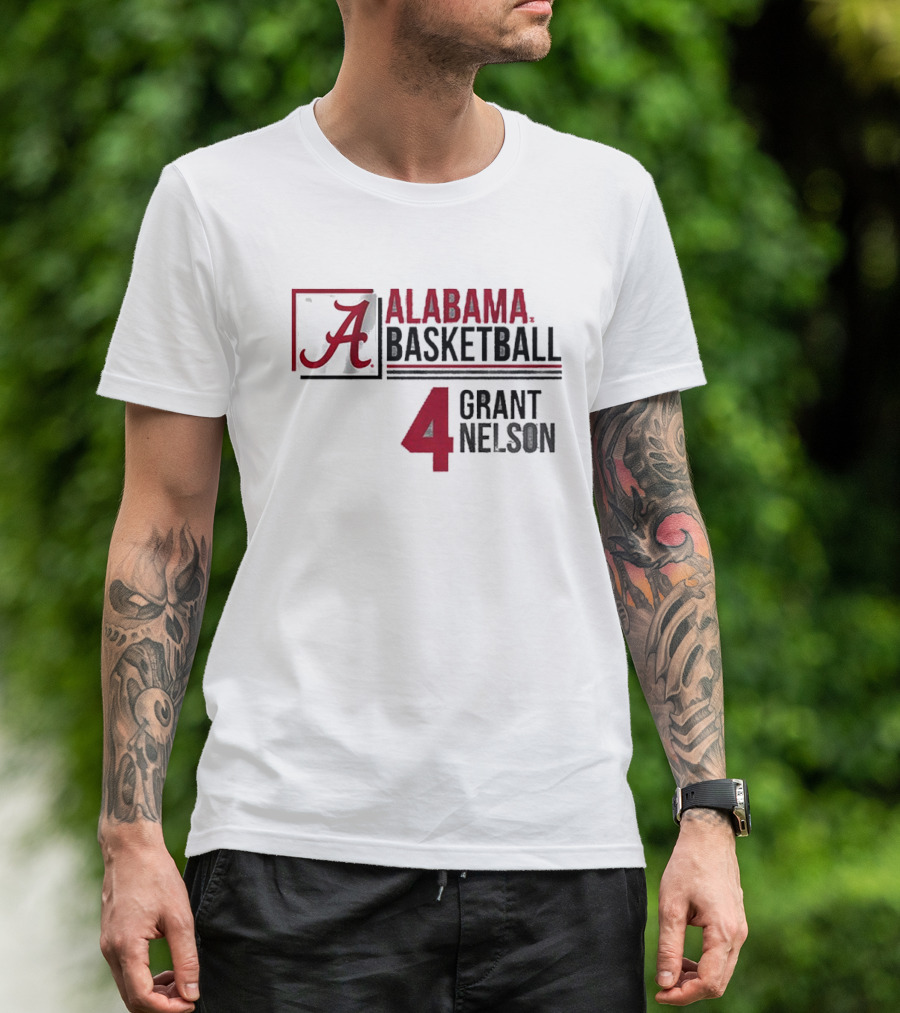 Alabama Grant Nelson Basketball Jersey Number 4 T-Shirt