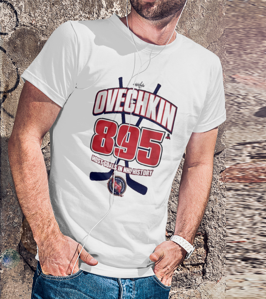 Ovechkin 895 Goals NHL History Washington Capitals T-Shirt