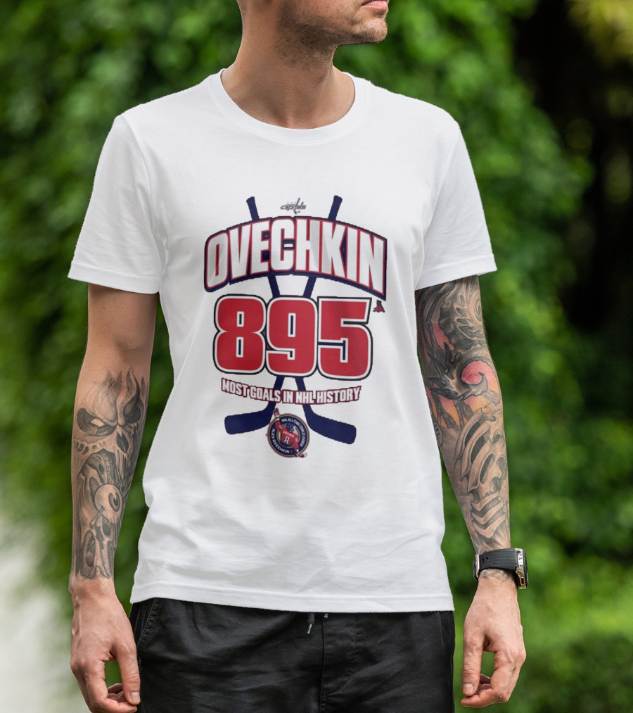 Ovechkin 895 Goals NHL History Washington Capitals T-Shirt