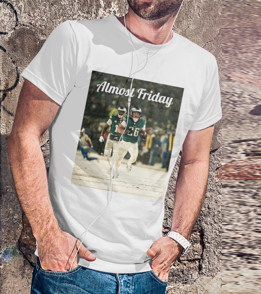 Almost Friday Miles Sanders Snow Football Game T-Shirt