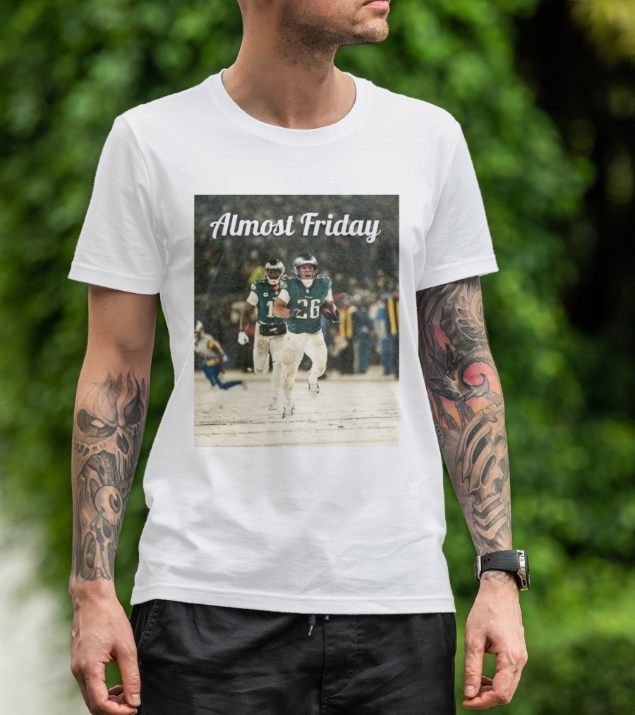 Almost Friday Miles Sanders Snow Football Game T-Shirt
