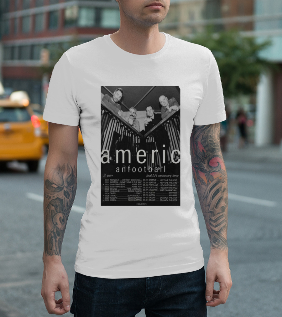 Americ Anfootball 25 Years Final LP1 Anniversary Shows 2025 Tour Dates T-Shirt