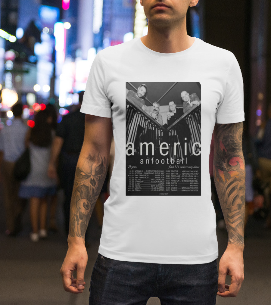 Americ Anfootball 25 Years Final LP1 Anniversary Shows 2025 Tour Dates T-Shirt