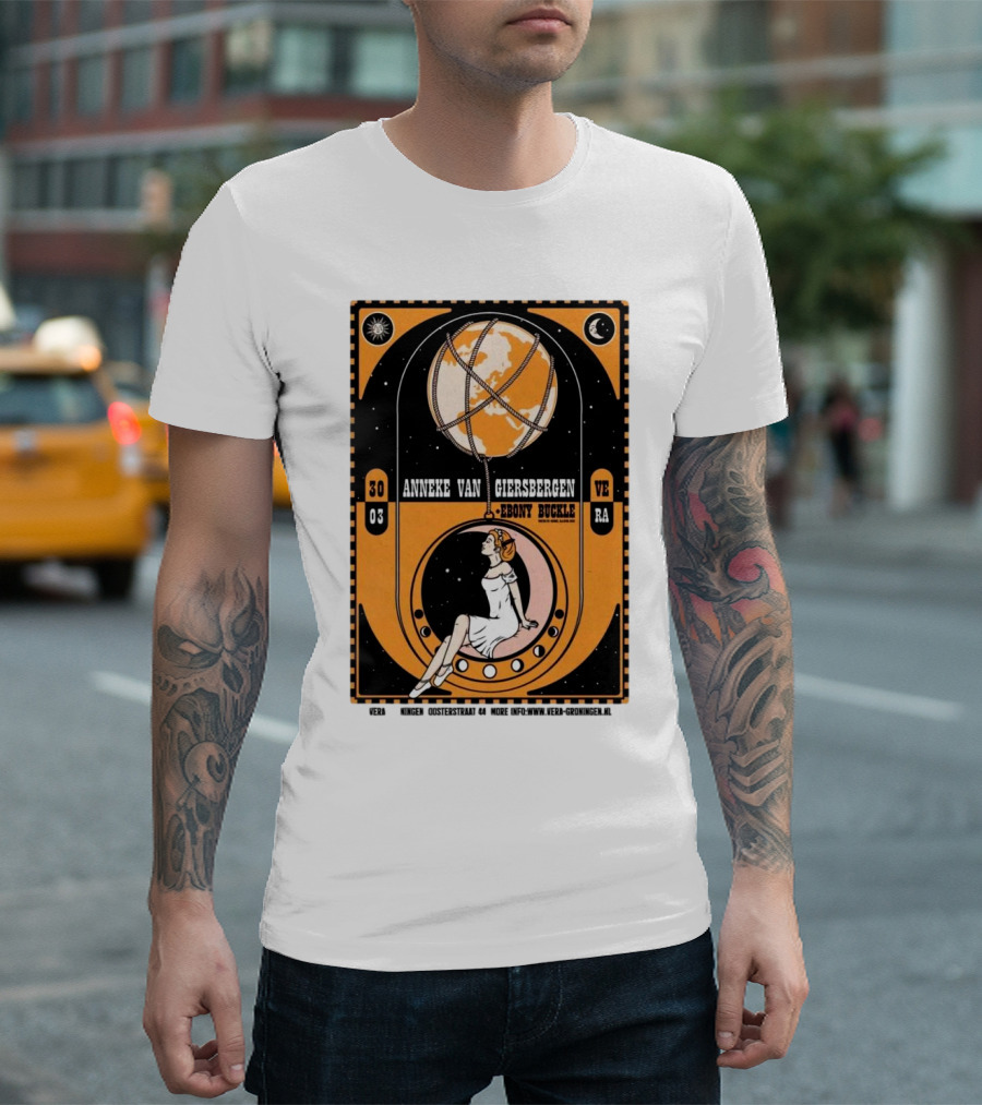 Anneke Van Giersbergen Ebony Buckle Vera Groningen March 30 2025 Vintage Space Concert T-Shirt