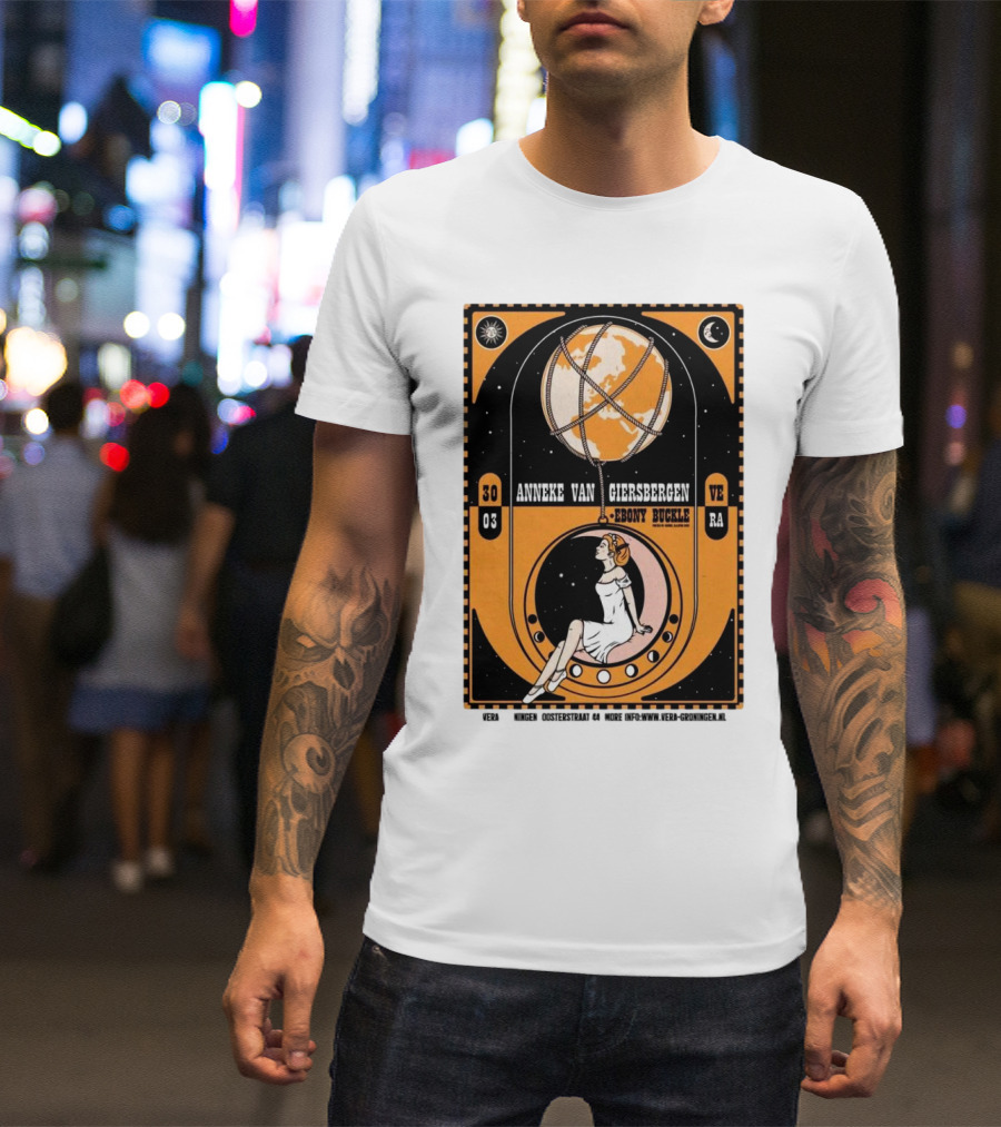 Anneke Van Giersbergen Ebony Buckle Vera Groningen March 30 2025 Vintage Space Concert T-Shirt