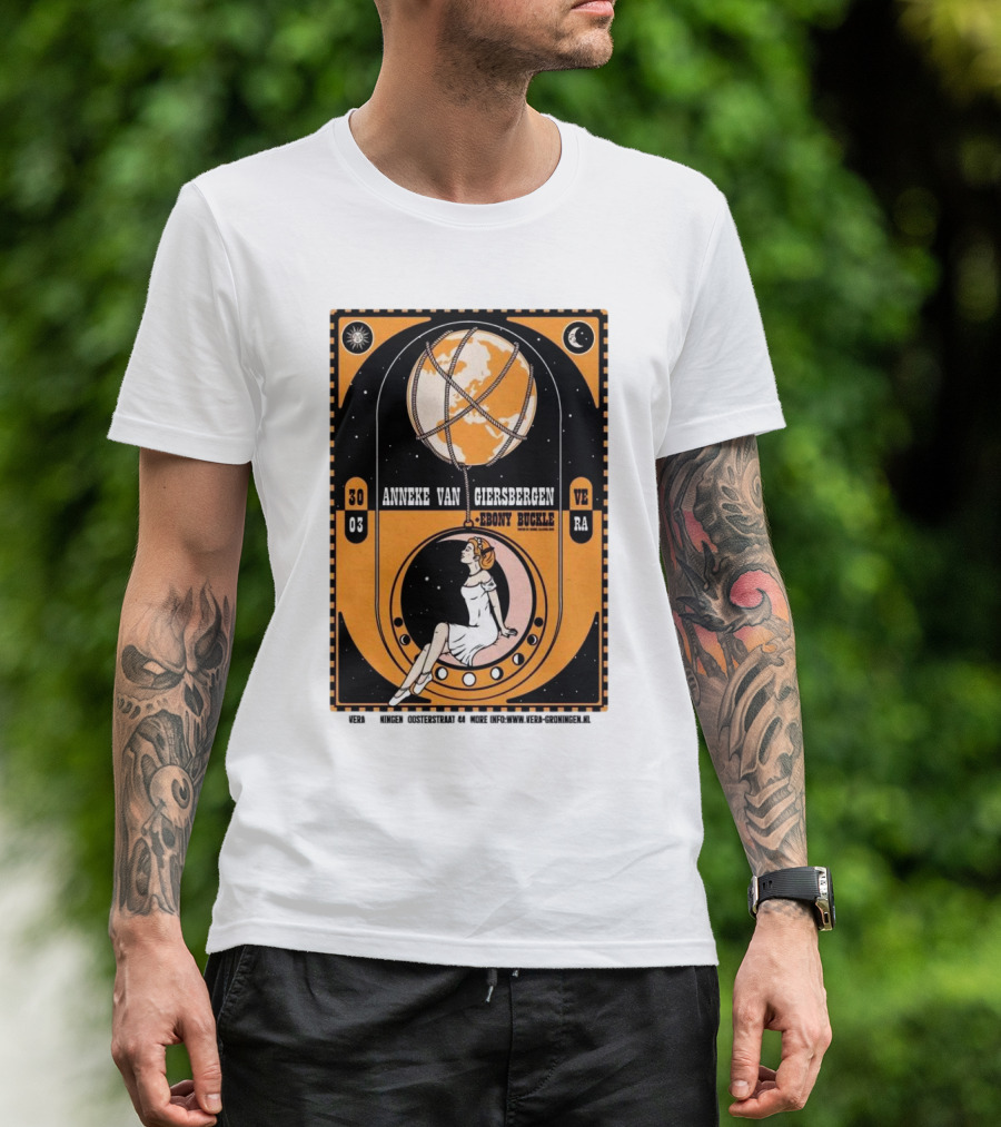Anneke Van Giersbergen Ebony Buckle Vera Groningen March 30 2025 Vintage Space Concert T-Shirt