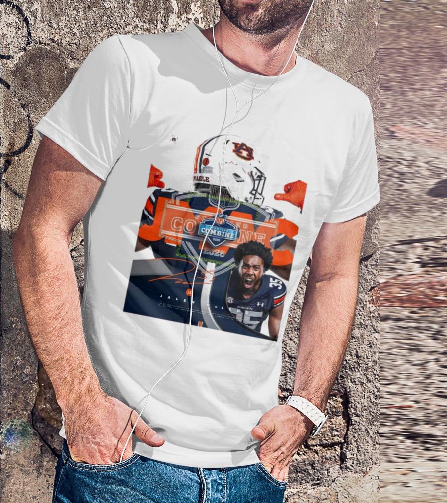 Auburn Tigers Jalen McLeod NFL Scouting Combine 2025 Signature T-Shirt