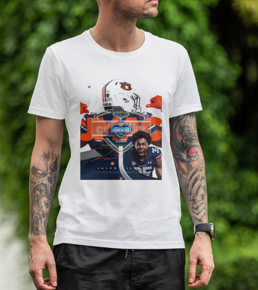Auburn Tigers Jalen McLeod NFL Scouting Combine 2025 Signature T-Shirt