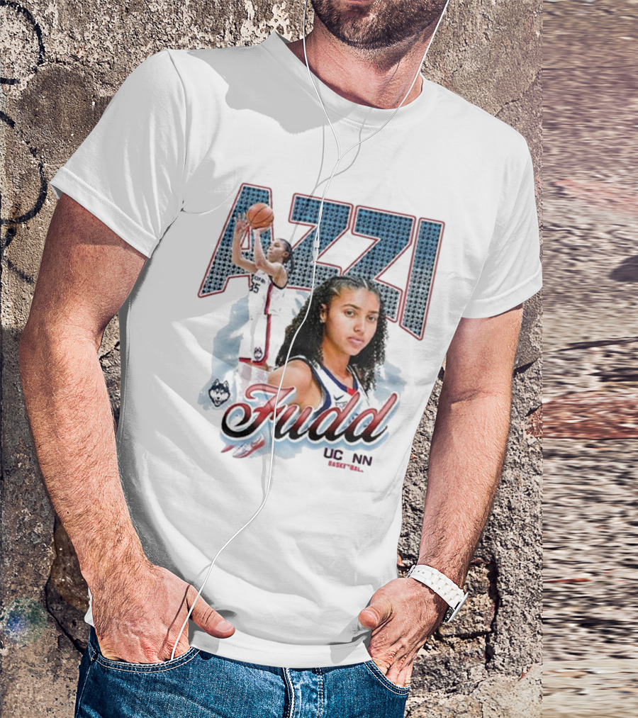 Azzi Fudd UConn Basketball 2025 Player Portrait And Action Shot T-Shirt