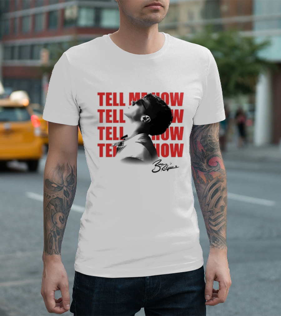 Ben Rodrigues Tell Me How Afro Silhouette And Red Text T-Shirt