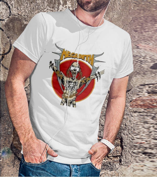 Megadeth Vic Rattlehead Robot With Cross Beyond Human T-Shirt