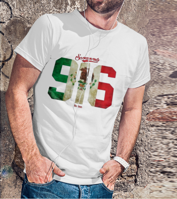 Sacramento 916 Big Boys Mexican Flag Design T-Shirt