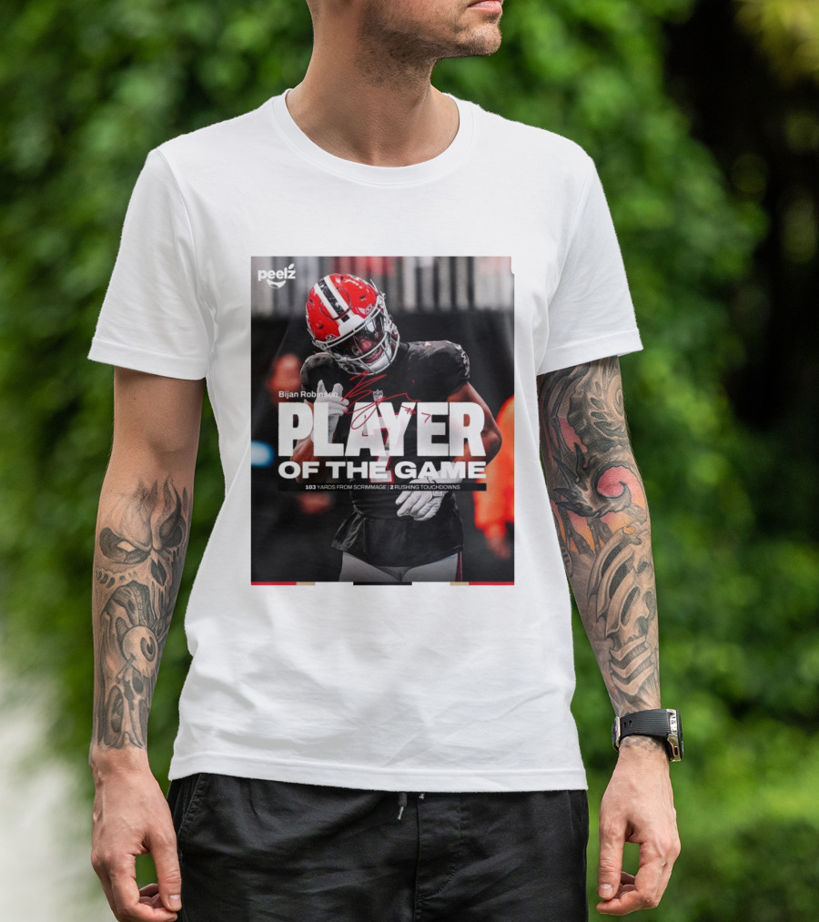 Bijan Robinson Player Of The Game 103 Yards 2 Rushing Touchdowns Signature T-Shirt