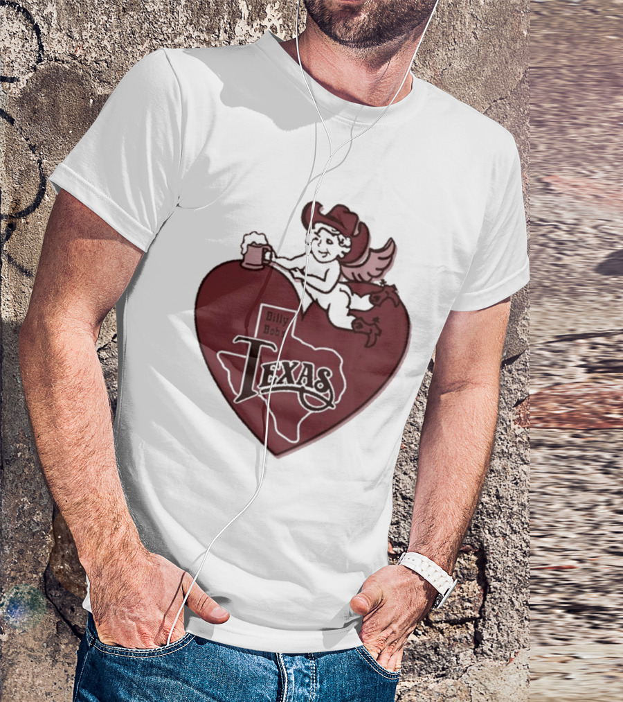 Billy Bob’s Texas Cupids Heart With Cowboy Hat And T-Shirt
