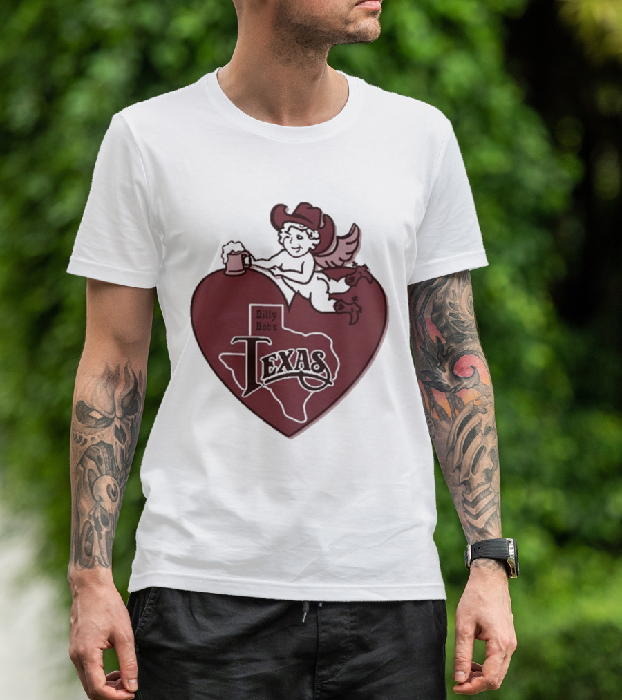 Billy Bob’s Texas Cupids Heart With Cowboy Hat And T-Shirt