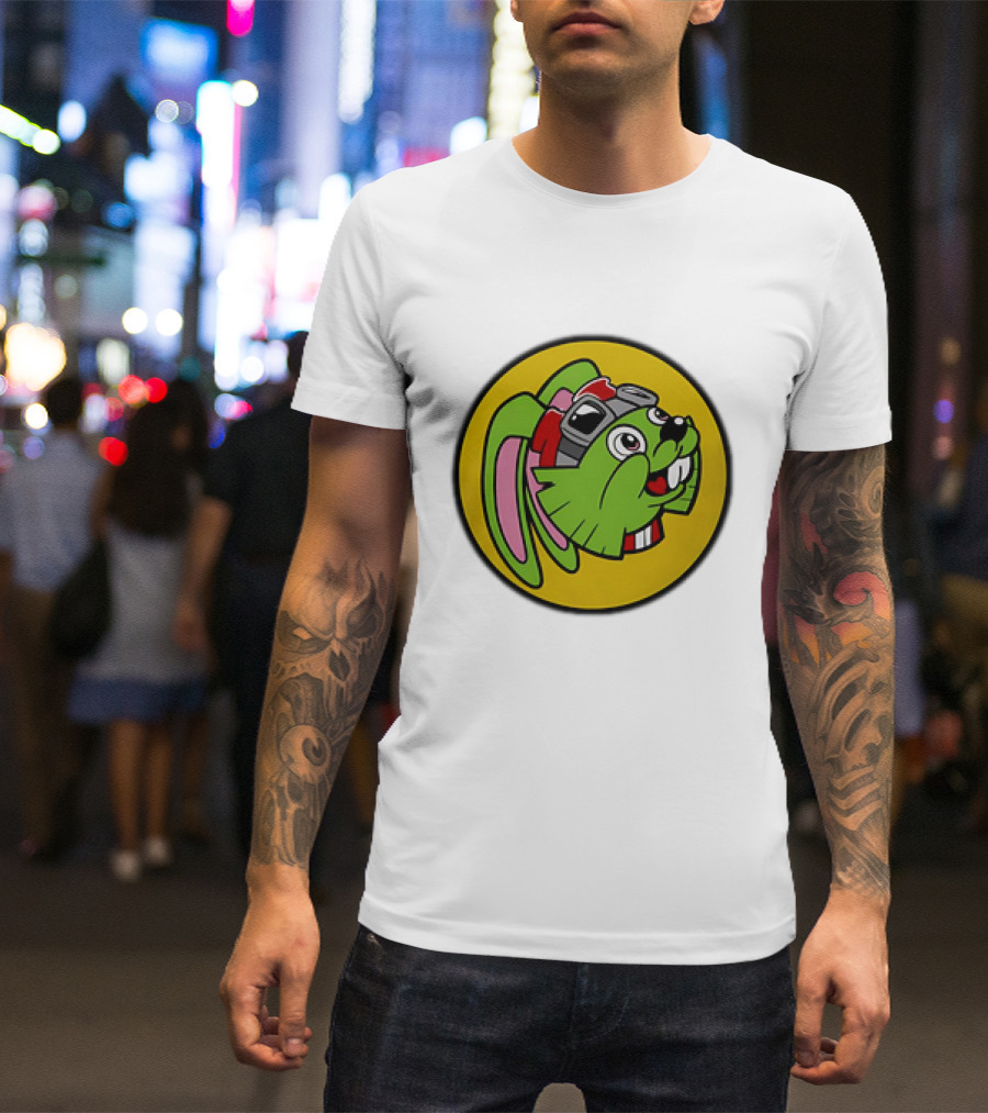 Bucky O’Hare Buc-ee’s Collaboration Featuring Iconic Green Rabbit With Goggles T-Shirt