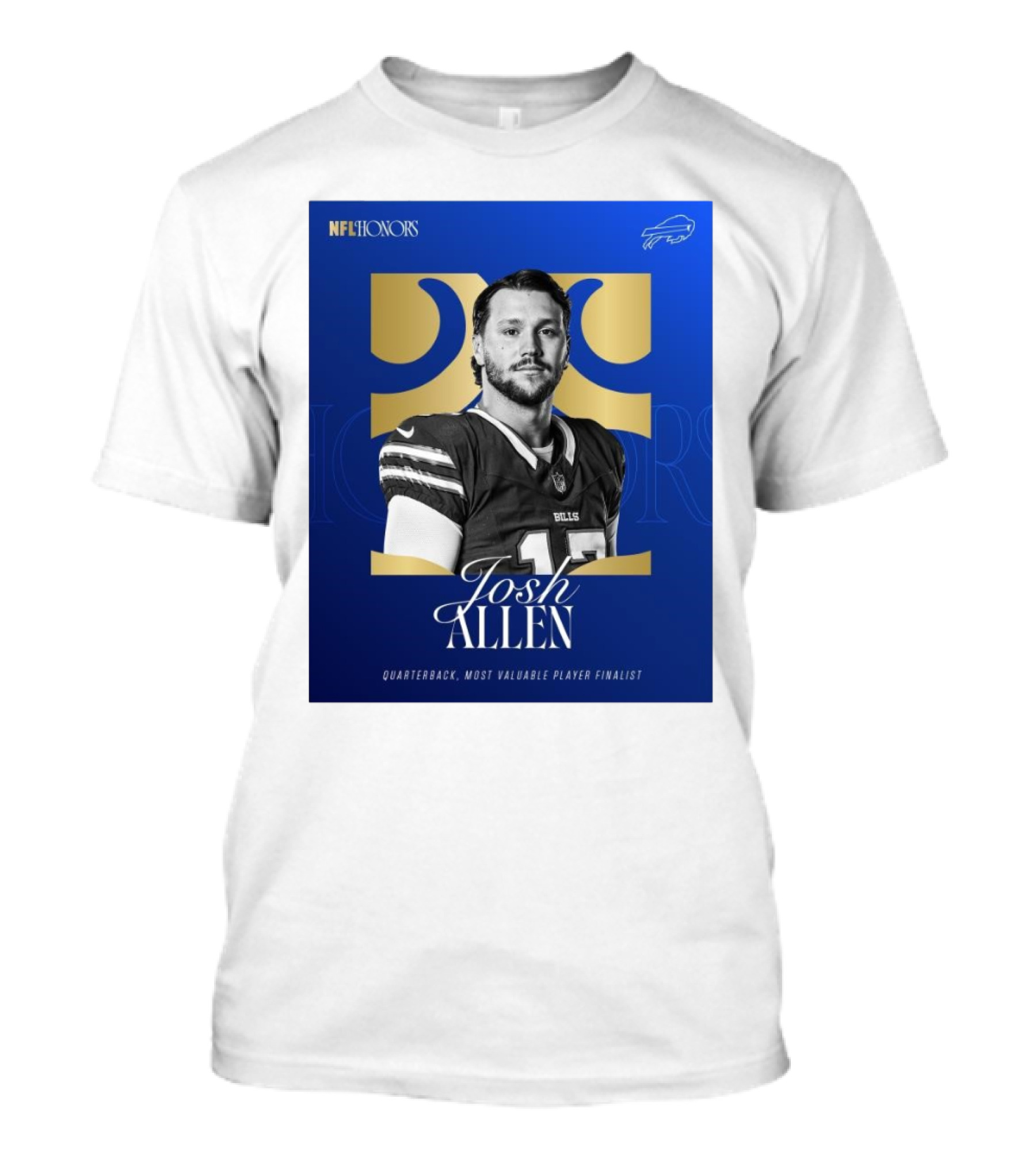 Buffalo Bills Josh Allen NFL Honors Quarterback Most Valuable Player Finalist T-Shirt