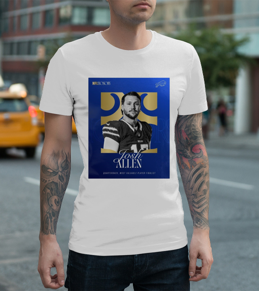 Buffalo Bills Josh Allen NFL Honors Quarterback Most Valuable Player Finalist T-Shirt
