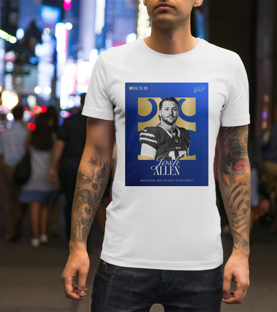 Buffalo Bills Josh Allen NFL Honors Quarterback Most Valuable Player Finalist T-Shirt