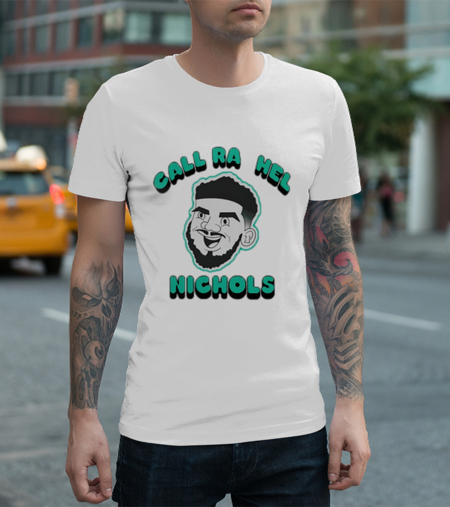 Call Rachel Nichols Cartoon Face with Beard T-Shirt
